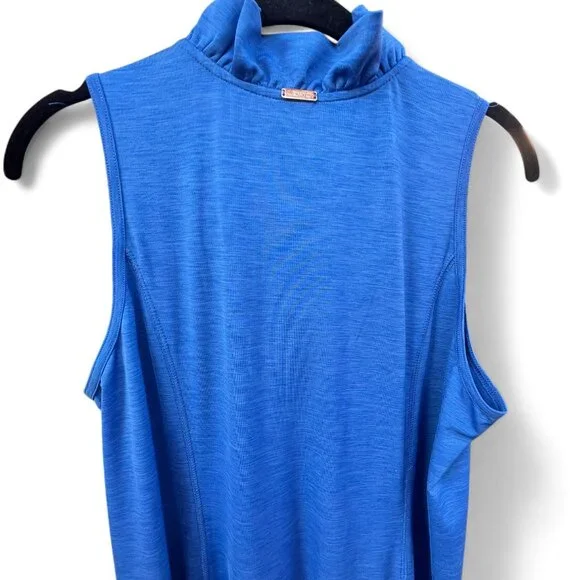 Jofit Millie Sleeveless Golf Athleisure Dress Blue Ruffle Neck Pockets Size XL - Picture 6 of 10